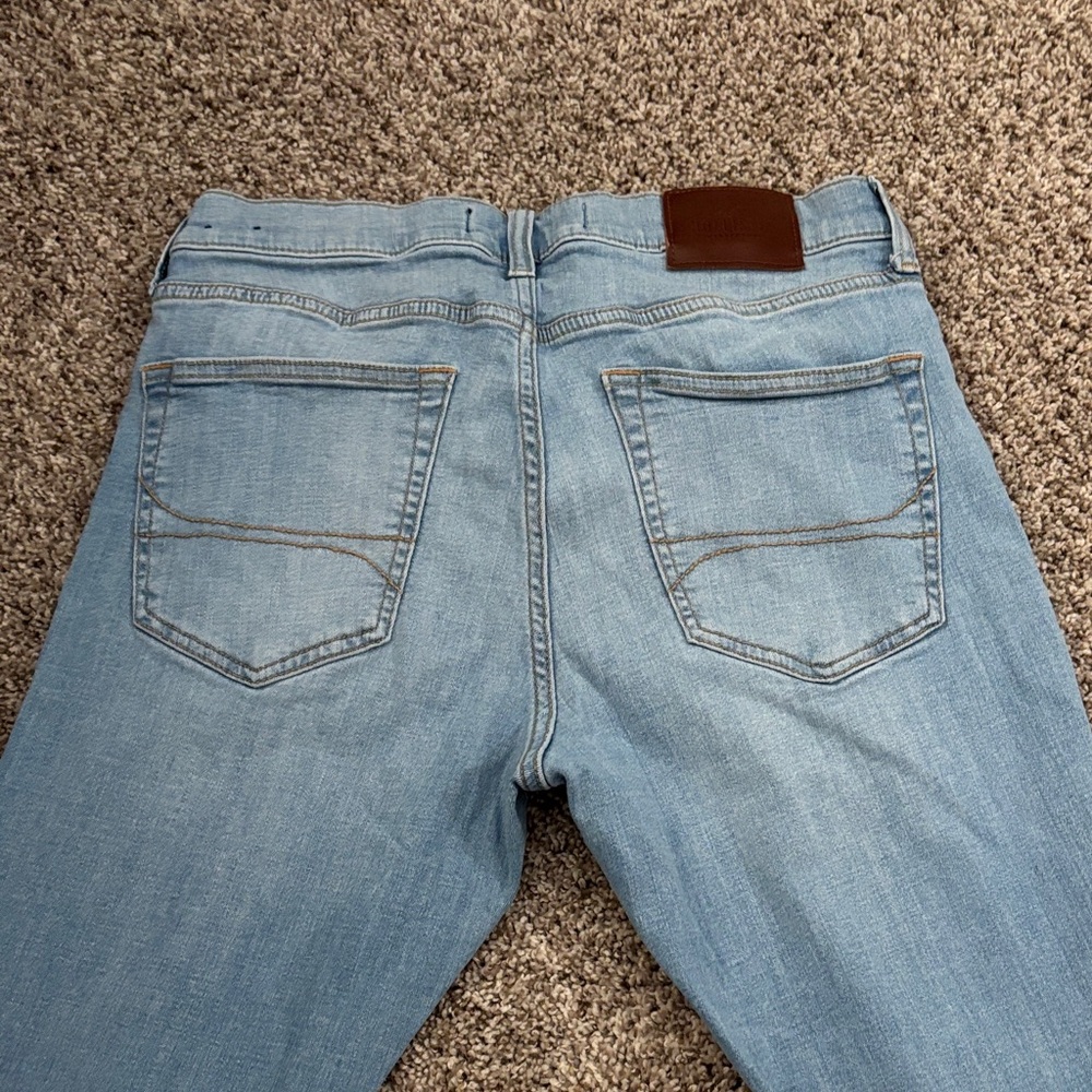 Hollister Men's Sky Blue Skinny Jeans - Picture 5 of 7